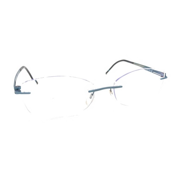 Post On Rimless Frame Silhouette | Accessories | Silhouette 448 4 6065 5369 Titanium Blue ...